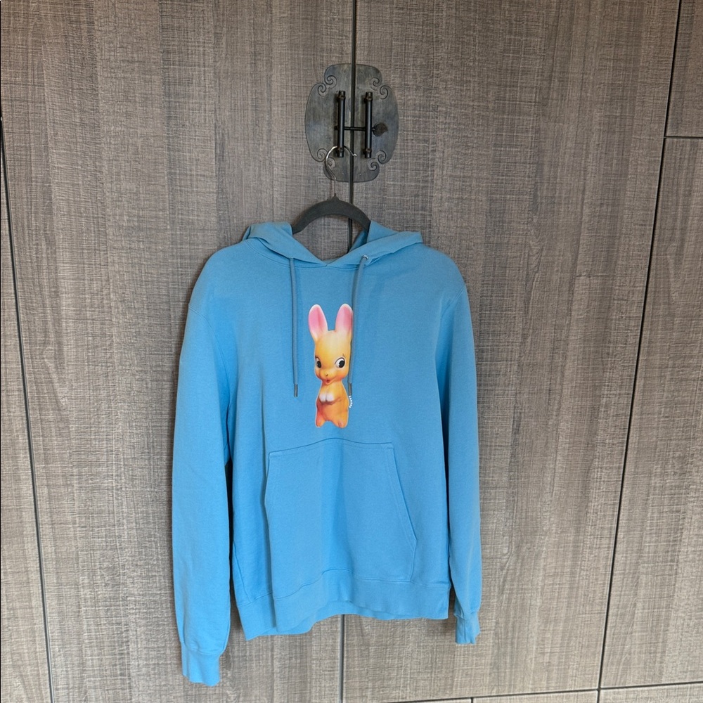 Sandro Light Blue Hoodie with Bunny Design‎